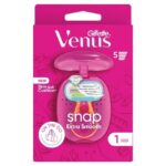 ماكينة حلاقة جيليت فينوس 5 سناب مع حافظة وردية + 1 شفرة غيار | Gillette Venus Snap Razor With Pink Case